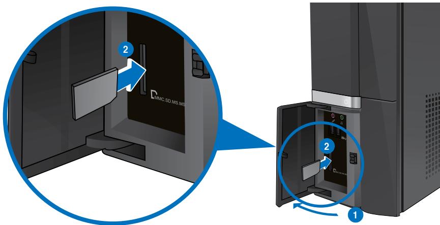 ASUS ESSENTIO CP6230-FR001S - Using the memory card reader - 1