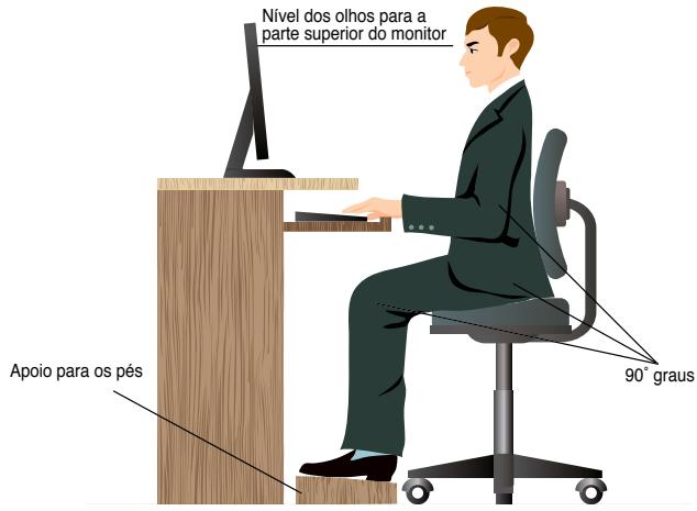 ASUS ESSENTIO CP6230-FR001S - Postura adequada ao utiliser o seu PC de Secretária - 1