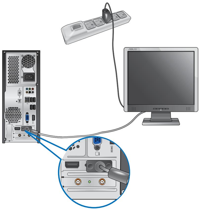 ASUS ESSENTIO CP6230-FR001S - Ga als volgt te werk om met een ASUS grafische kaart een externe monitor te verbinden: - 2