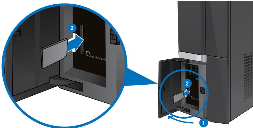 ASUS ESSENTIO CP6230-FR001S - Uso del lector de tarjetas de memoria - 1