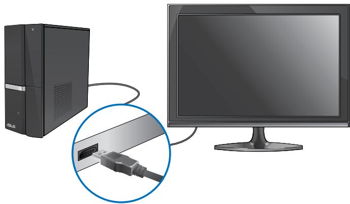 ASUS ESSENTIO CP6230-FR001S - Conexión de un telector HDTV - 2