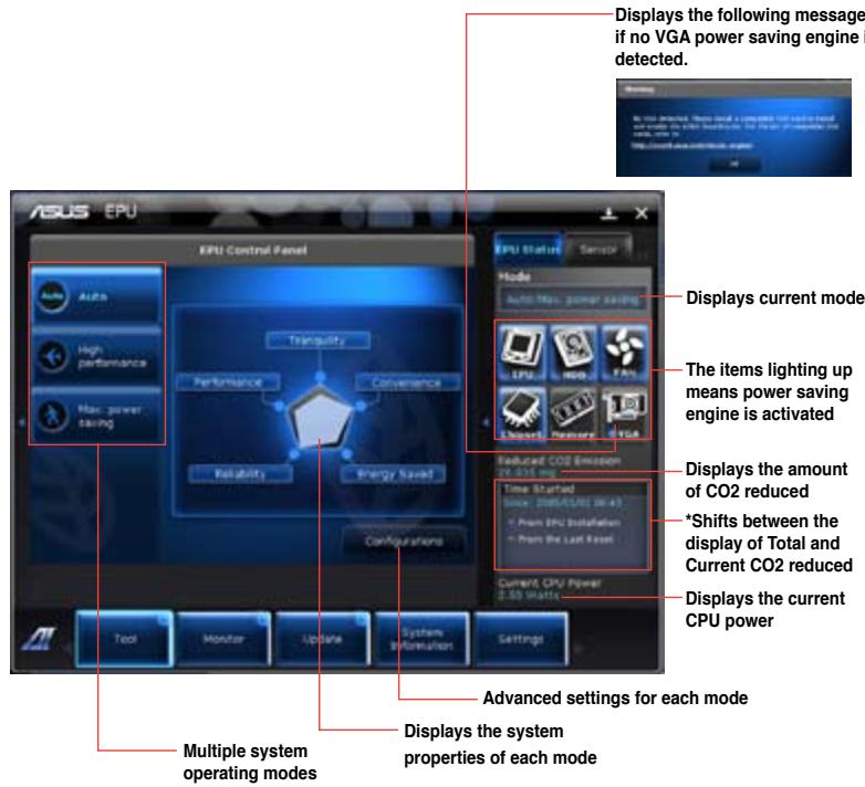 ASUS ESSENTIO CP6230-FR001S - To launch EPU: - 1