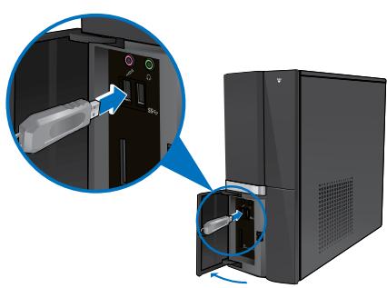 ASUS ESSENTIO CP6230-FR001S - Para conectar un dispositivo de almacenamento USB: - 1