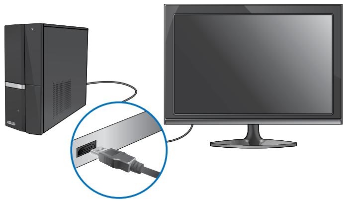 ASUS ESSENTIO CP6230-FR001S - Anschlieben eines HDTV - 2