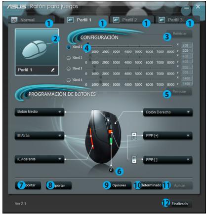 ASUS GX950,  GX950 - Menu principal - 1