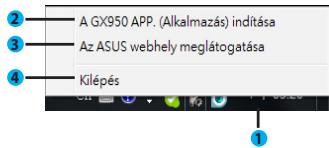 ASUS GX950,  GX950 - Feladatsor menu - 1