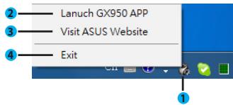 ASUS GX950,  GX950 - Meni Oprvilne vrstice - 1