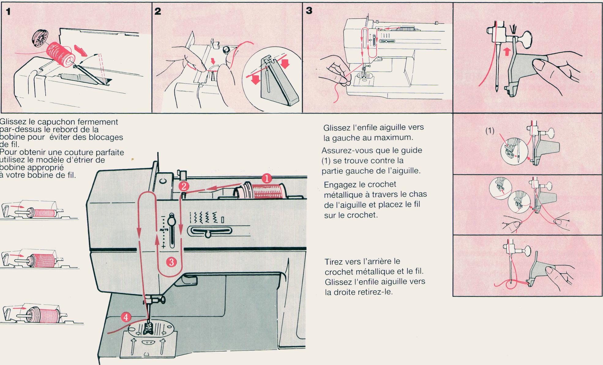 SINGER EUROPA 200 - UTILISATION DE L'ENFILE-AIGUILLE - 1