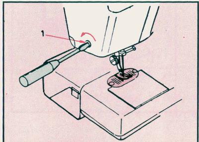 SINGER EUROPA 200 - POUR REMETTRE EN PLACE LE SUPPORT DE CANETTE - 1
