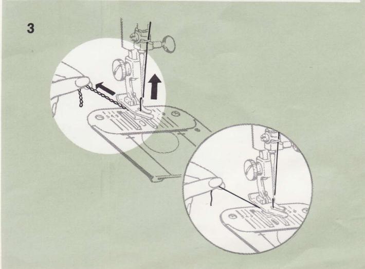 SINGER 784 - Pour détacher la chaînette de la machine - 1