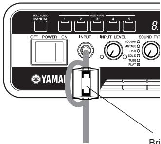 YAMAHA BBT500 - Fixation de la bride de filtrage des parasites (pour les modèles américains et canadiens uniquement) - 1