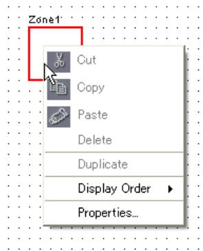 YAMAHA DMEDESIGNER - Menu contextuel zone - 1