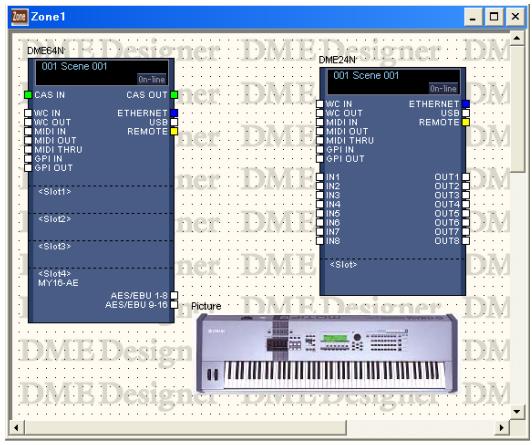 YAMAHA DMEDESIGNER - Disposition des images - 2