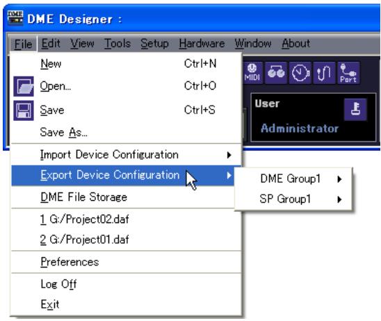YAMAHA DMEDESIGNER - Exportation de données DME - 1