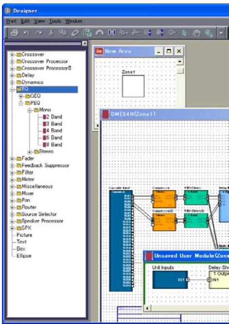 YAMAHA DMEDESIGNER - Affichage de la fenêtre toolkit - 1