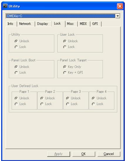 YAMAHA DMEDESIGNER - Onglet lock - 1
