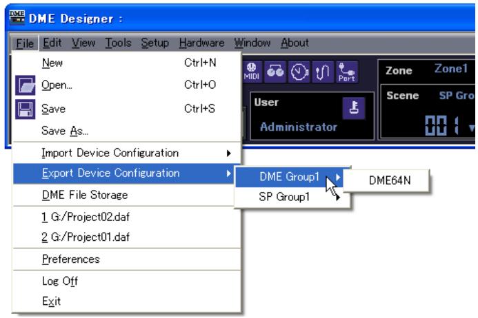 YAMAHA DMEDESIGNER - Exportation de données DME - 3