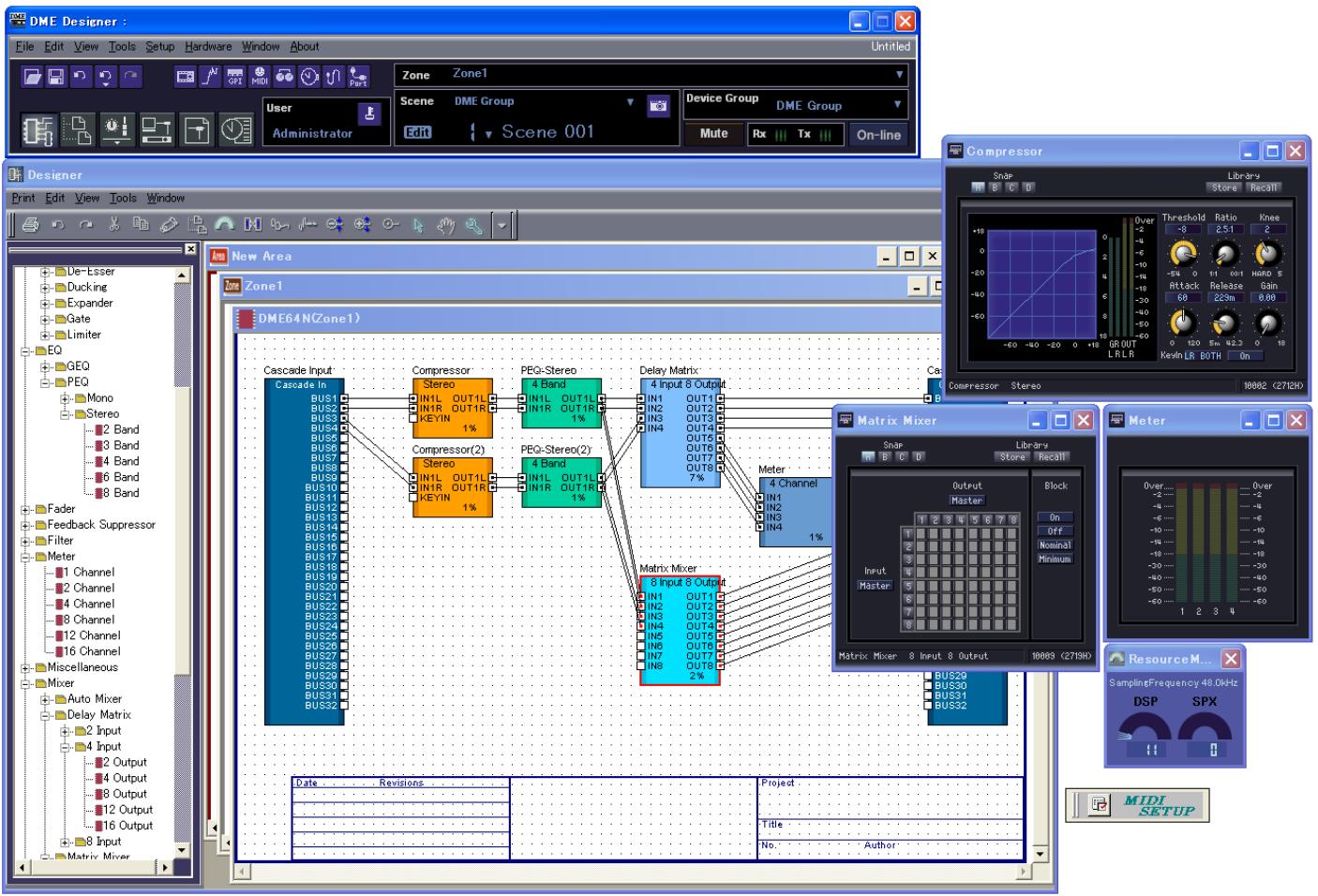 YAMAHA DMEDESIGNER - L'application DME designer - 1
