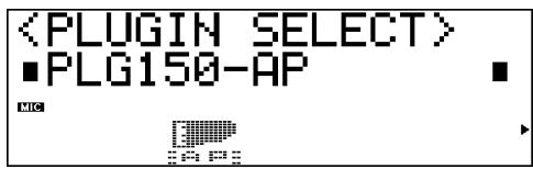 YAMAHA PLG150-AP - Sélectionnez le menu « PLGINR » - 1