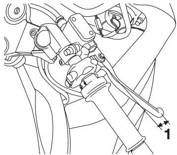 YAMAHA TZR50-2007 - Contrôle de la garde du levier de frein avant - 1