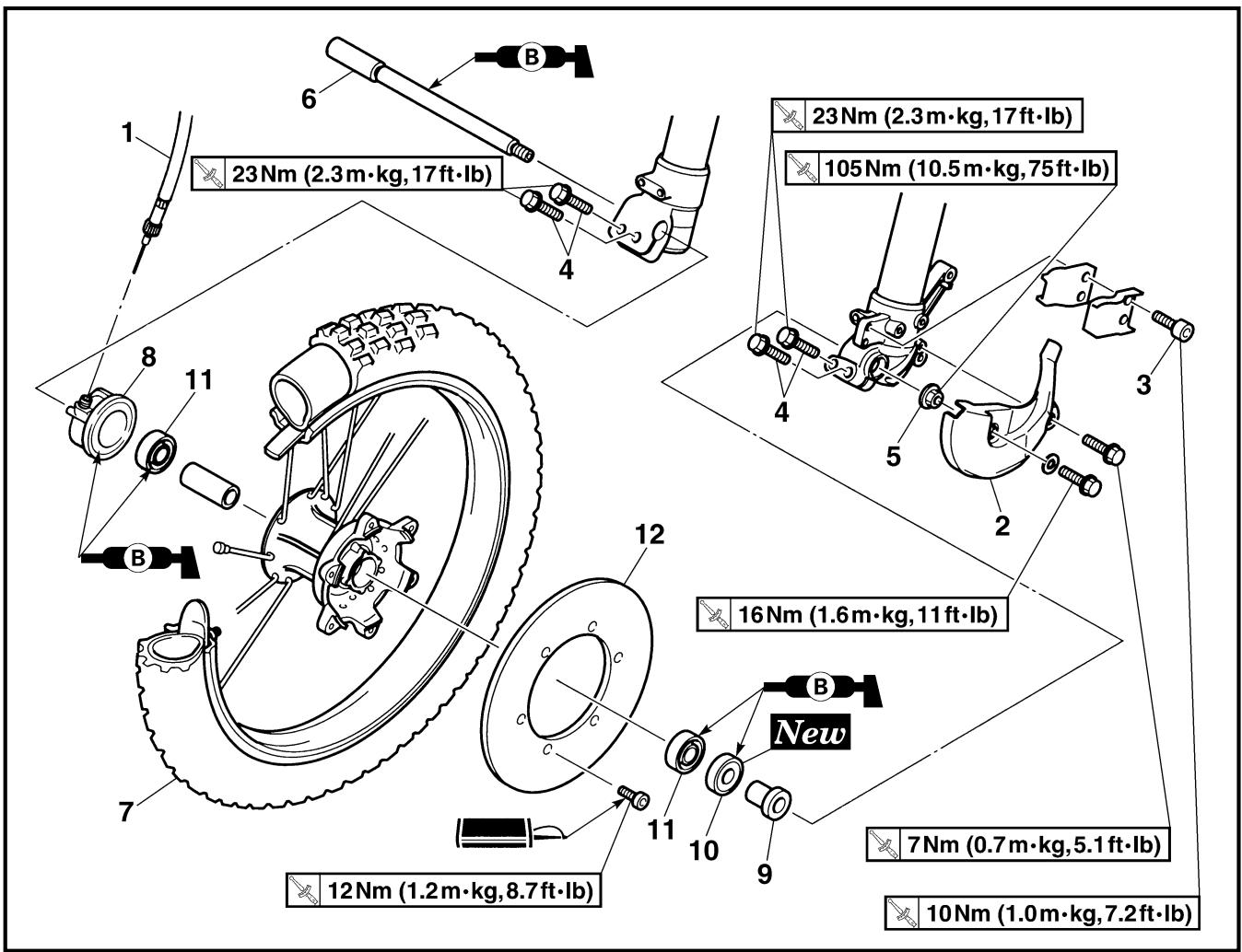 YAMAHA WR250FN - FRONT WHEEL - 1