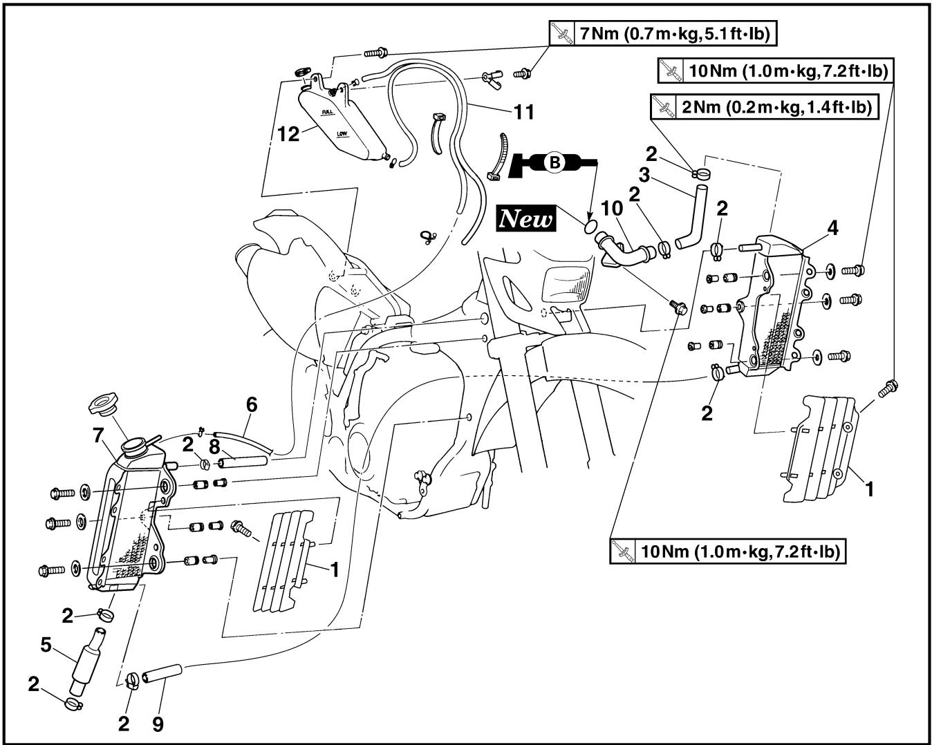 YAMAHA WR250FN - Silenziatore e tubo di scarico - 2