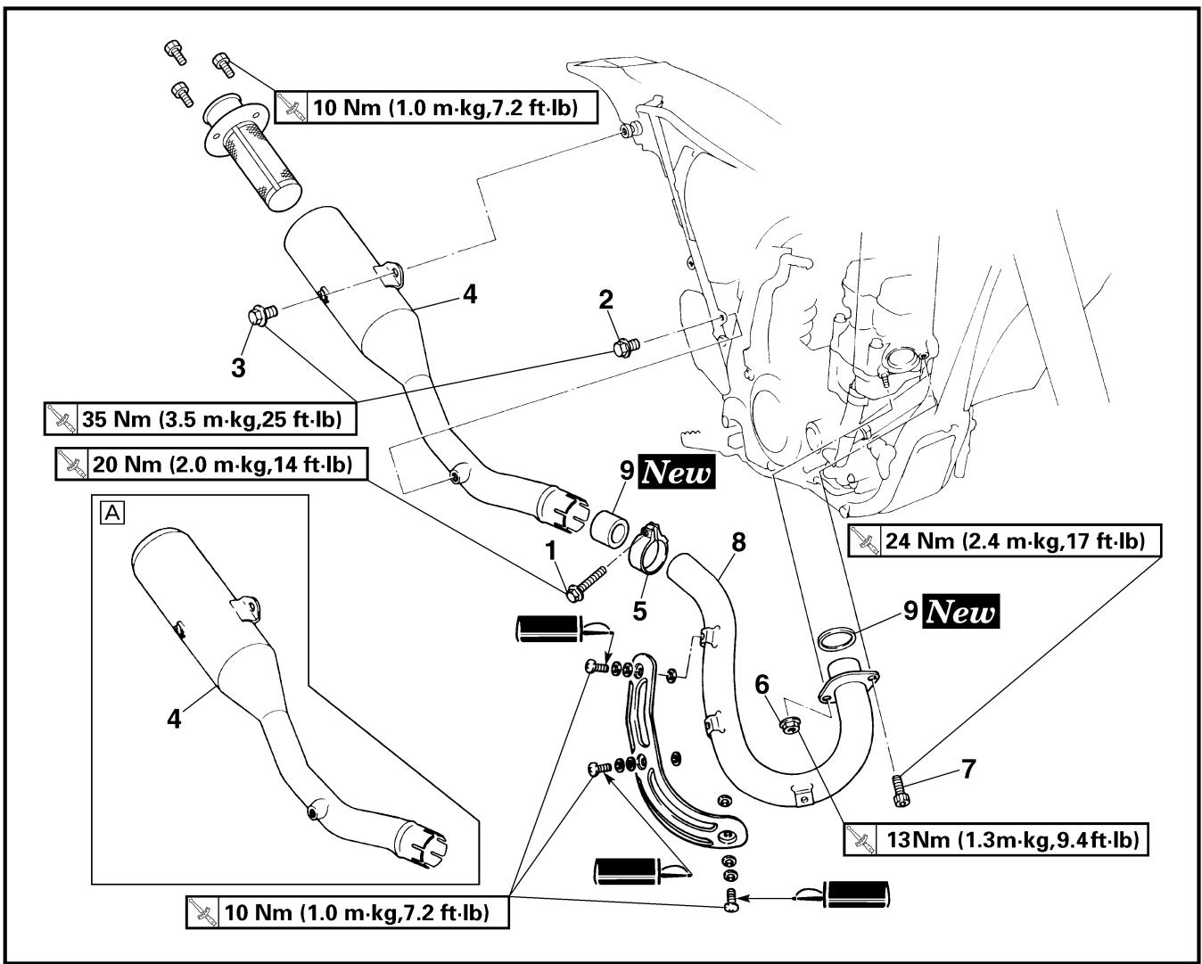 YAMAHA WR250FP - EXHAUST PIPE AND SILENCER - 2