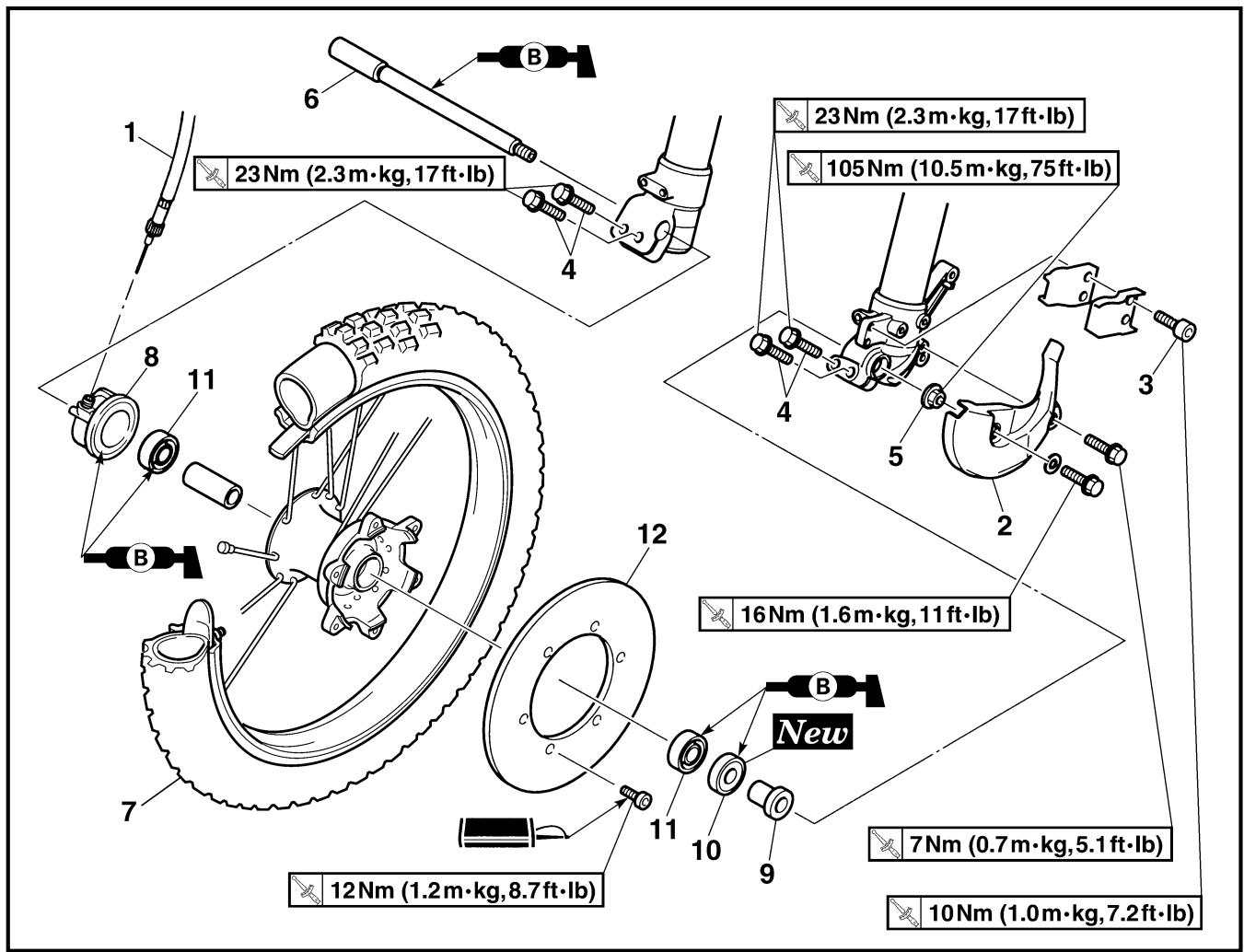 YAMAHA WR250FP - FRONT WHEEL AND REAR WHEEL - 1