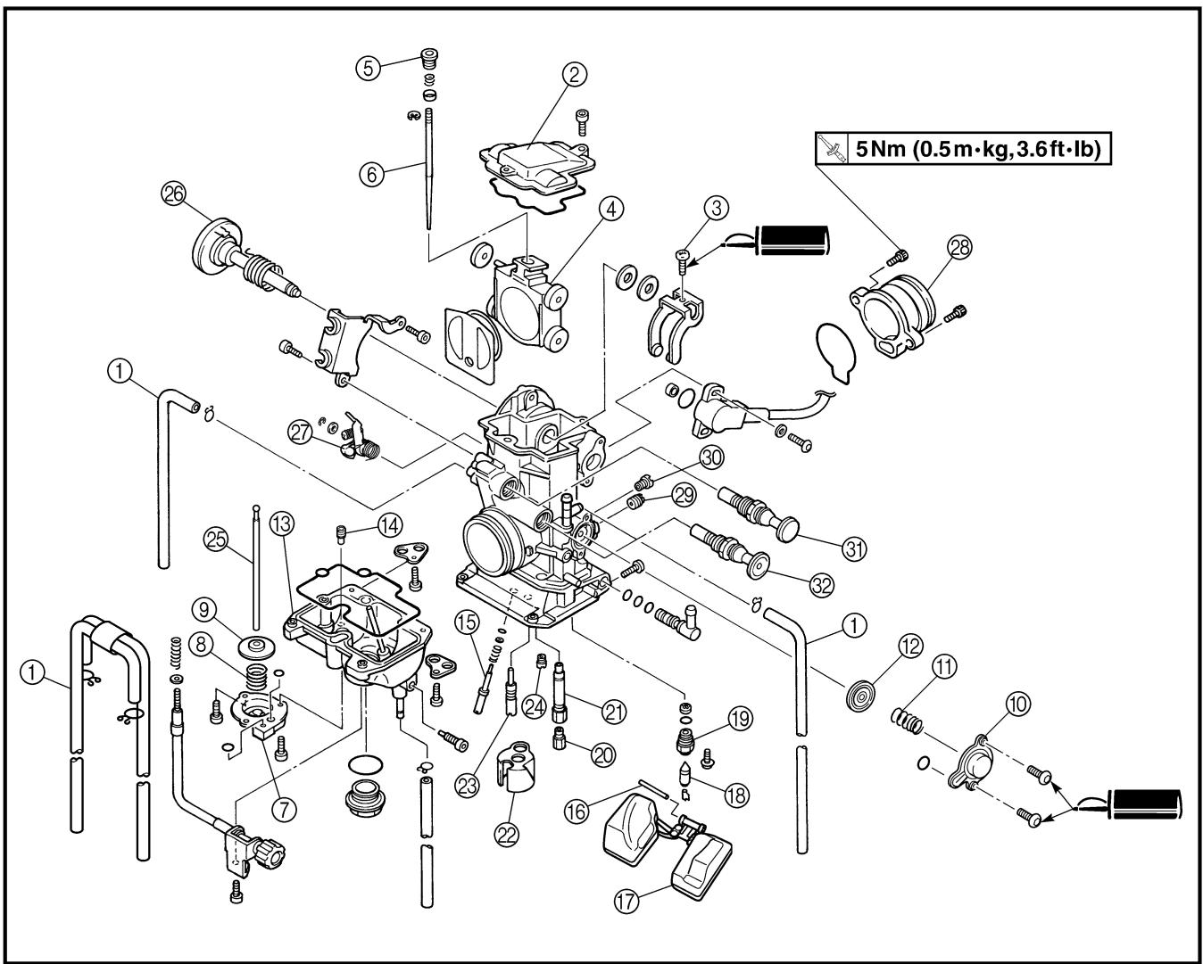 YAMAHA WR250FP - CARBURETOR DISASSEMBLY - 2