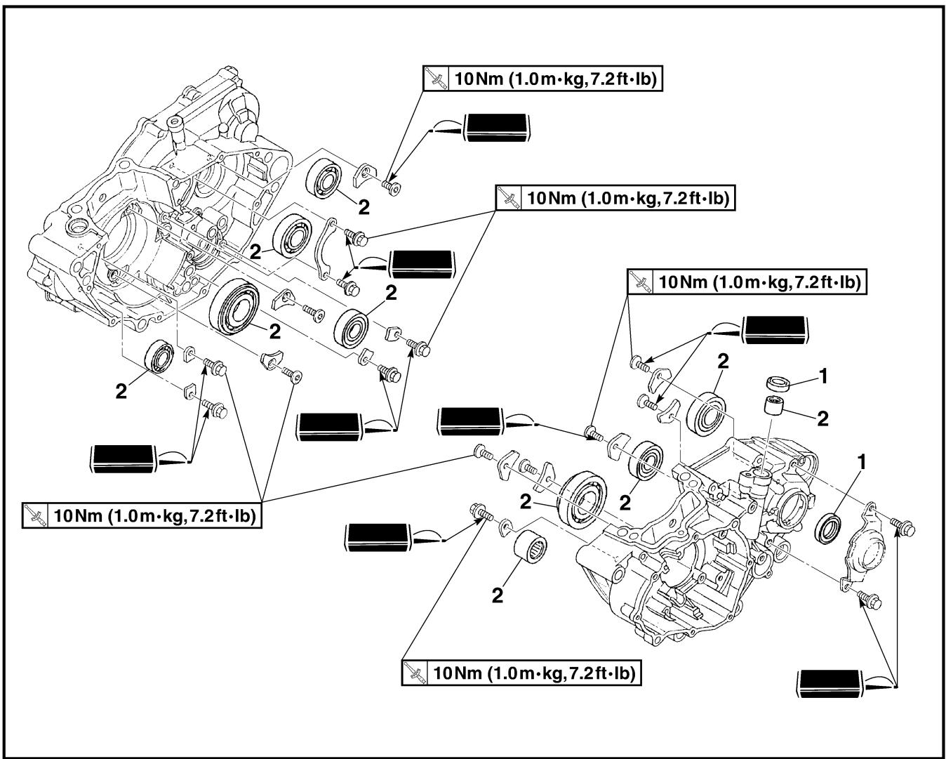 YAMAHA WR250FP - CRANKCASE BEARING - 1