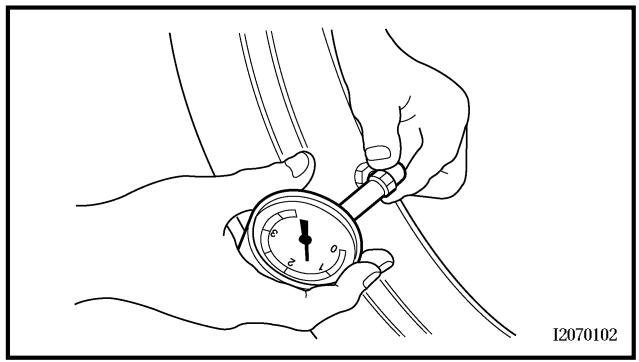 YAMAHA WR250FP - TIRE PRESSURE CHECK/SPOKES INSPECTION AND TIGHTENING/WHEEL INSPECTION - 1