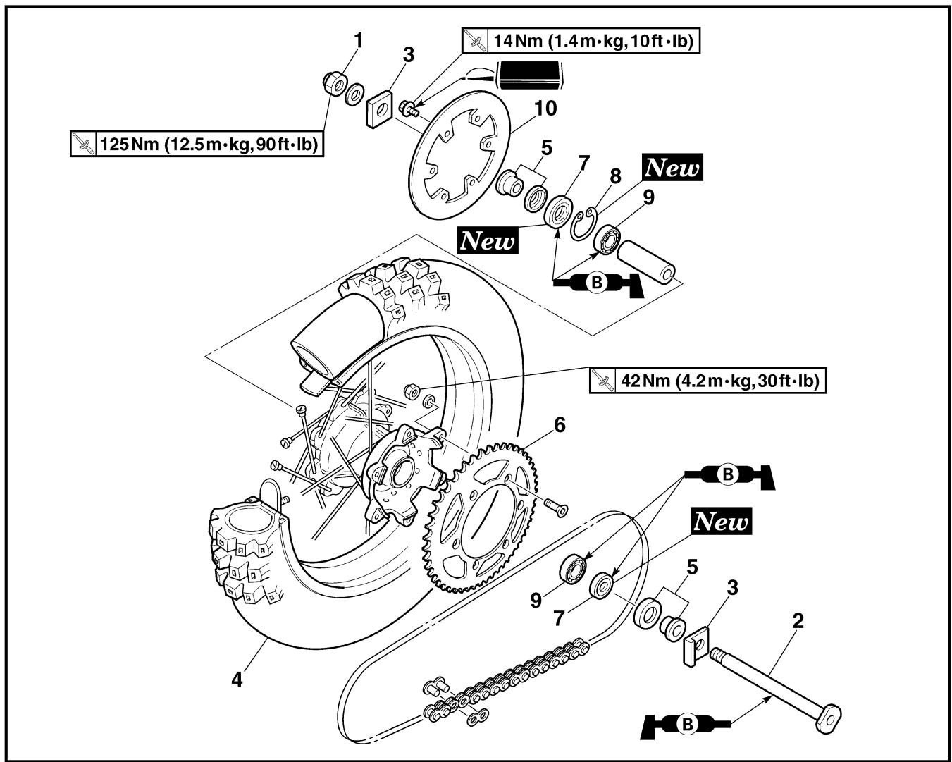 YAMAHA WR250FP - REAR WHEEL - 1