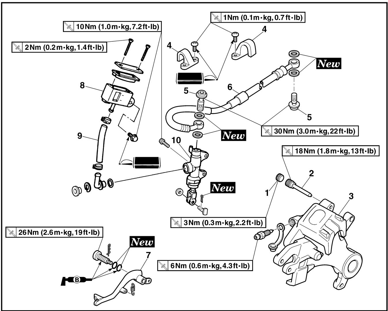 YAMAHA WR250FP - REAR BRAKE - 1