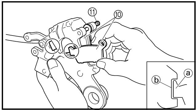 YAMAHA WR250FP - Brake pad replacement steps: - 4