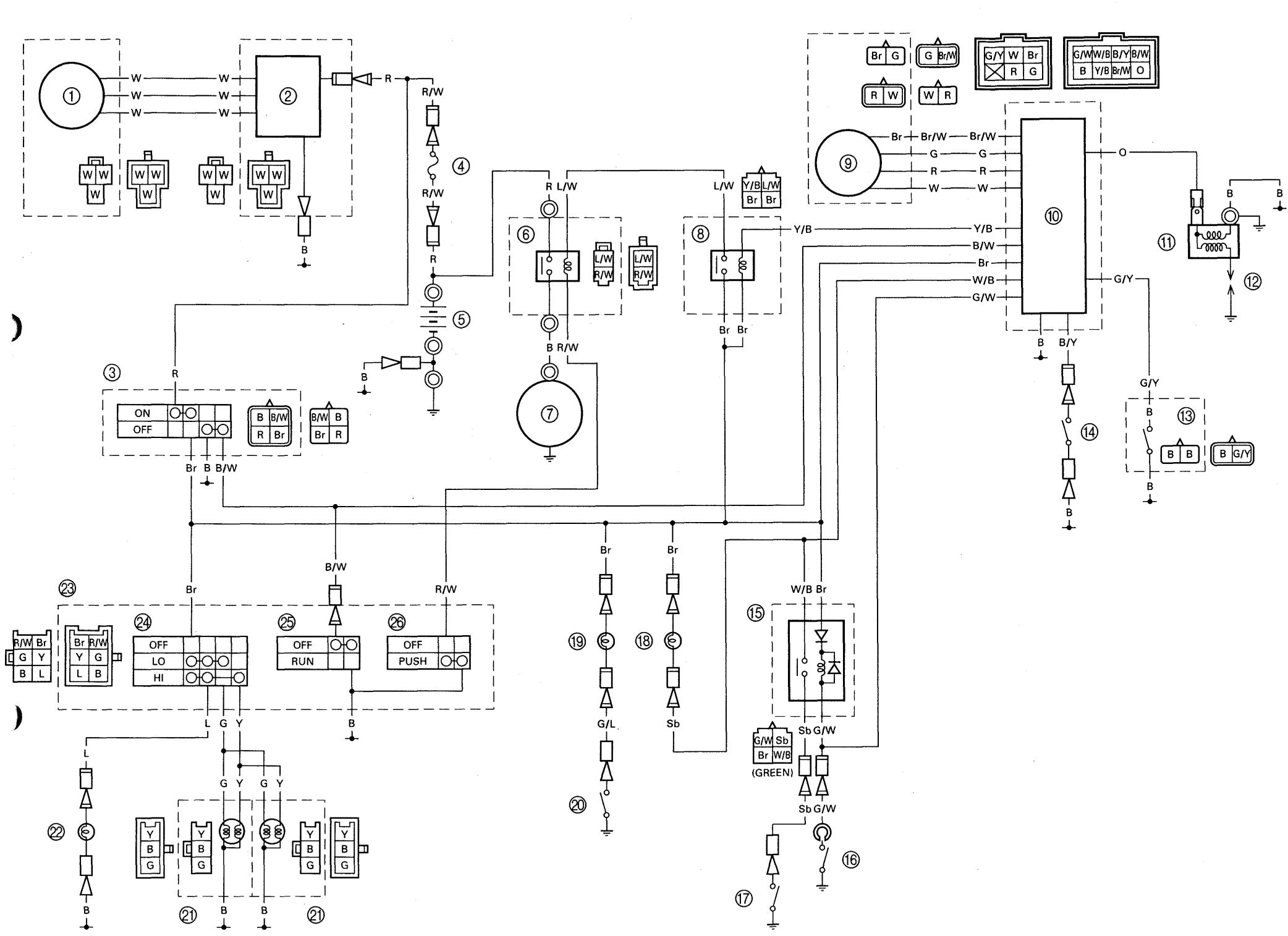 YAMAHA YFM350X - YFM350X SCHEMA De cáblage - 1