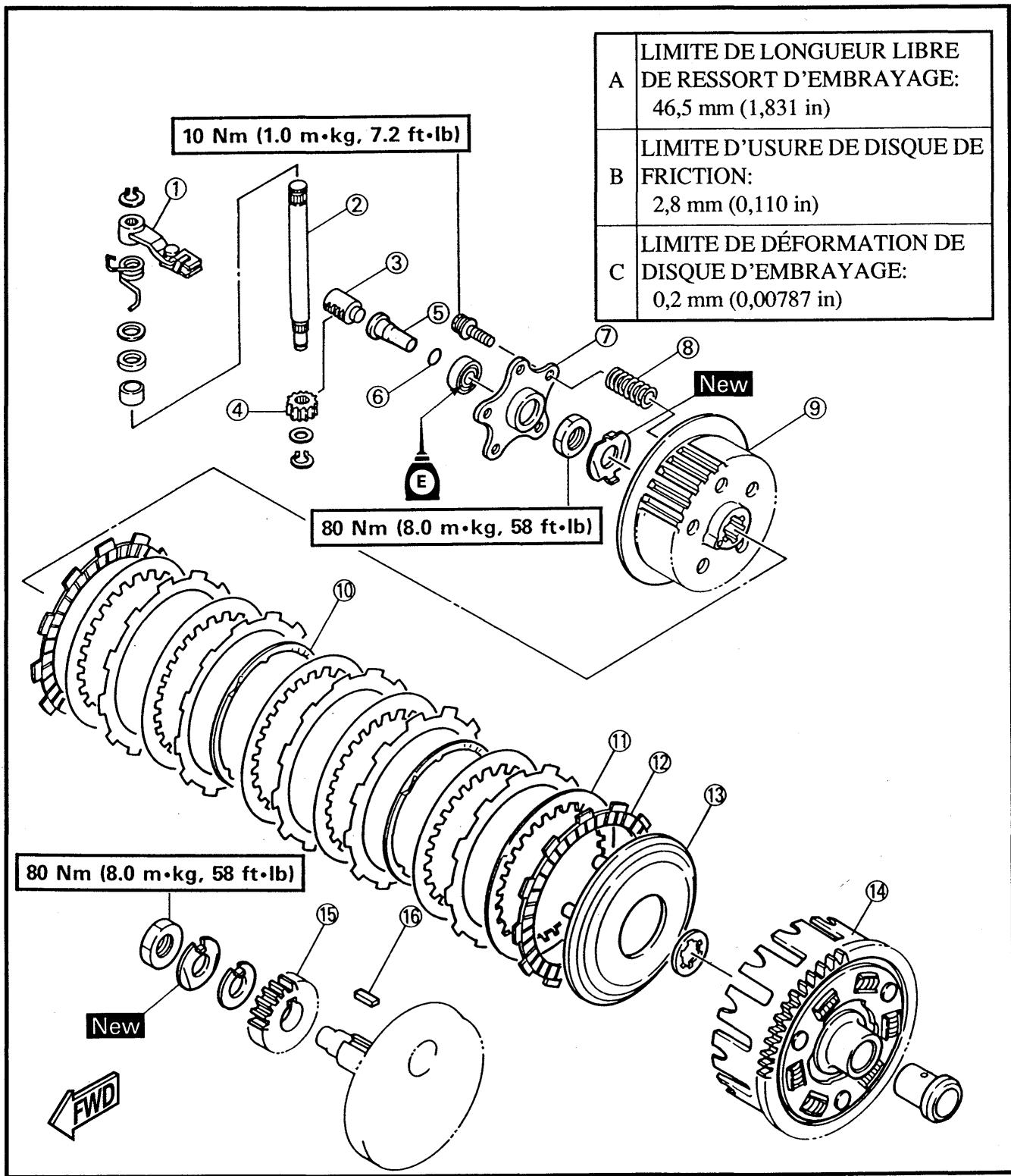 YAMAHA YFM350X - Embrayage - 1