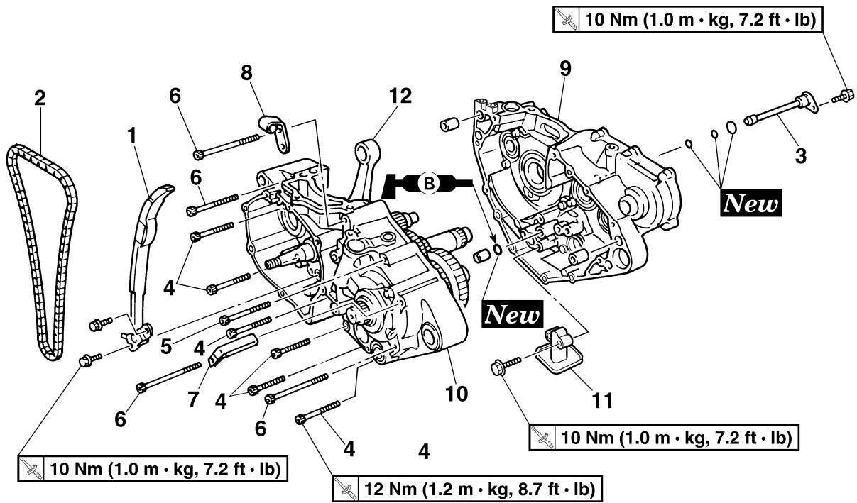 YAMAHA YZ250F - CRANKCASE AND CRANKSHAFT - 1
