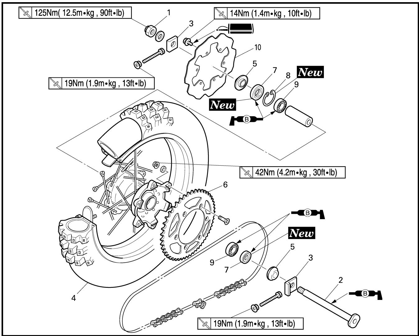 YAMAHA YZ250F - ROUE AVANT - 1