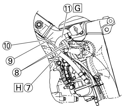 YAMAHA YZ250F - DIAGRAMME D'ACHEMINEMENT DESC CABLES - 1