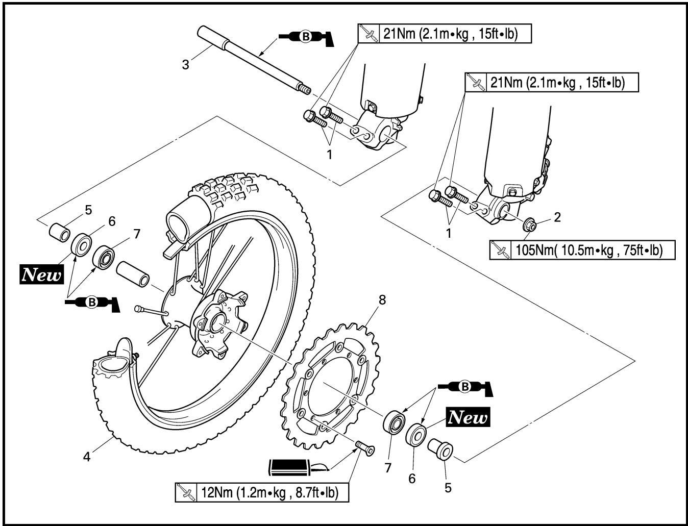 YAMAHA YZ250F - FRONT WHEEL - 1