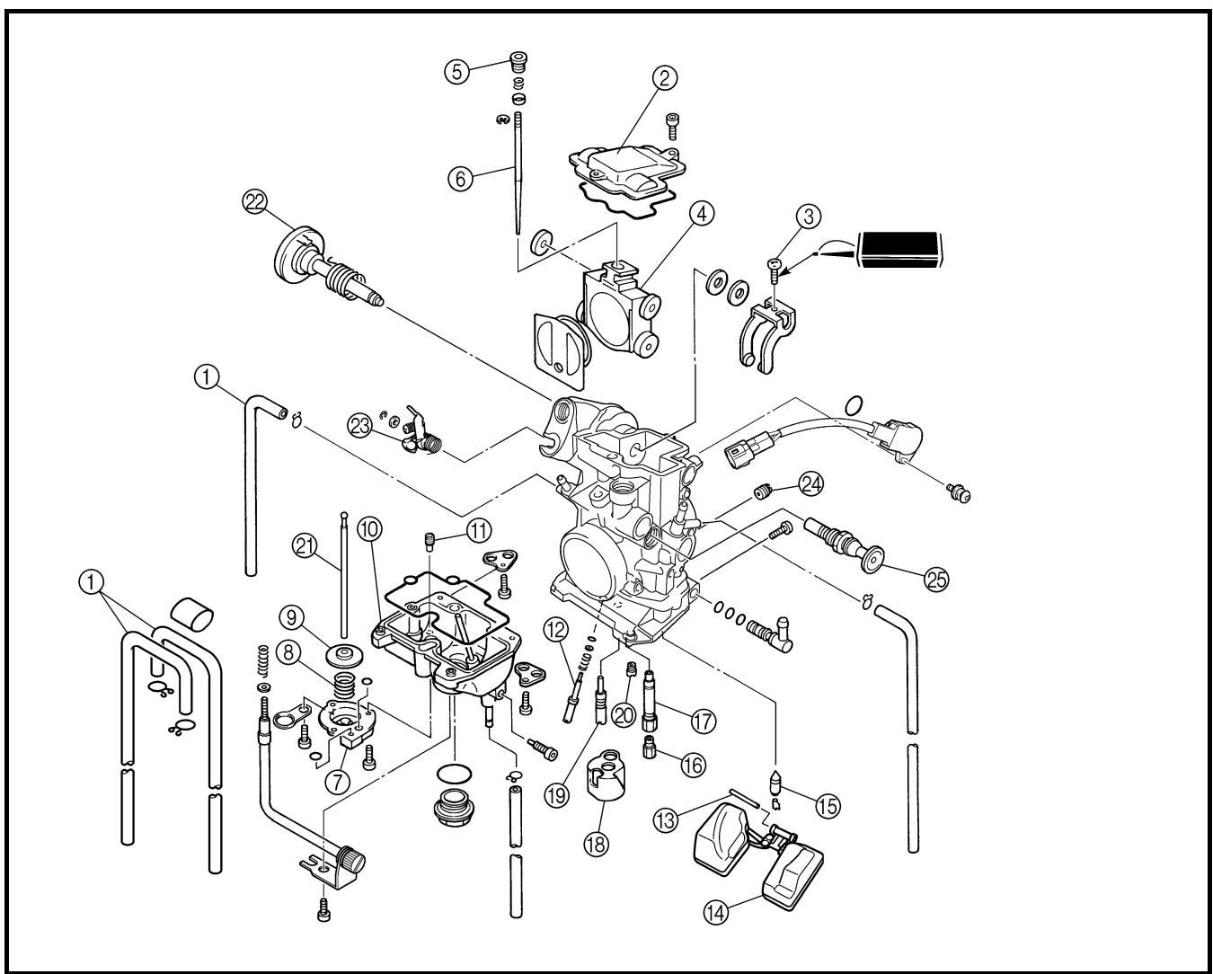 YAMAHA YZ250F - CARBURETOR DISASSEMBLY - 2