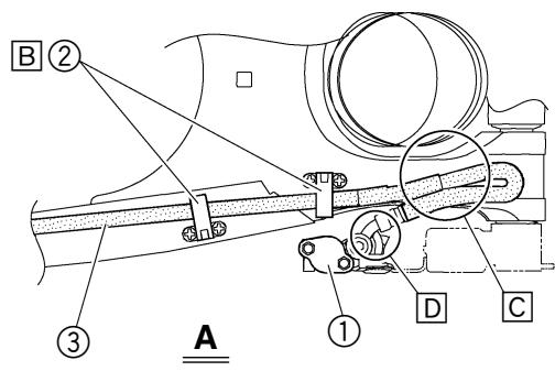 YAMAHA YZ250F-2007 - DIAGRAMME D'ACHEMINEMENT DESC CABLES - 9