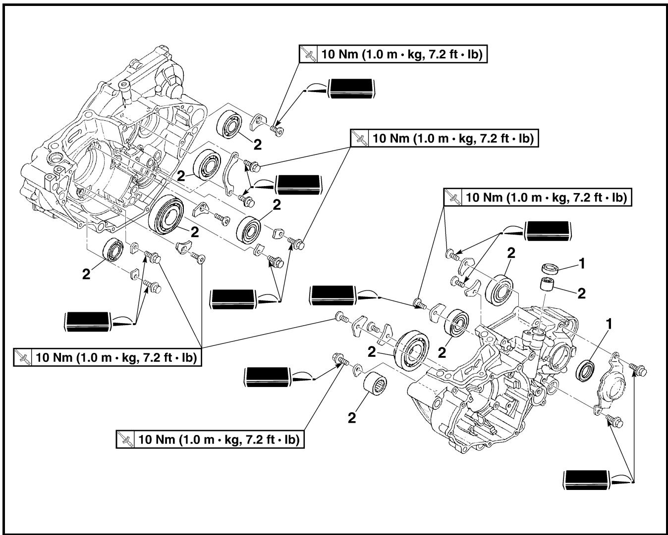 YAMAHA YZ250F-2007 - CRANKCASE BEARING - 1