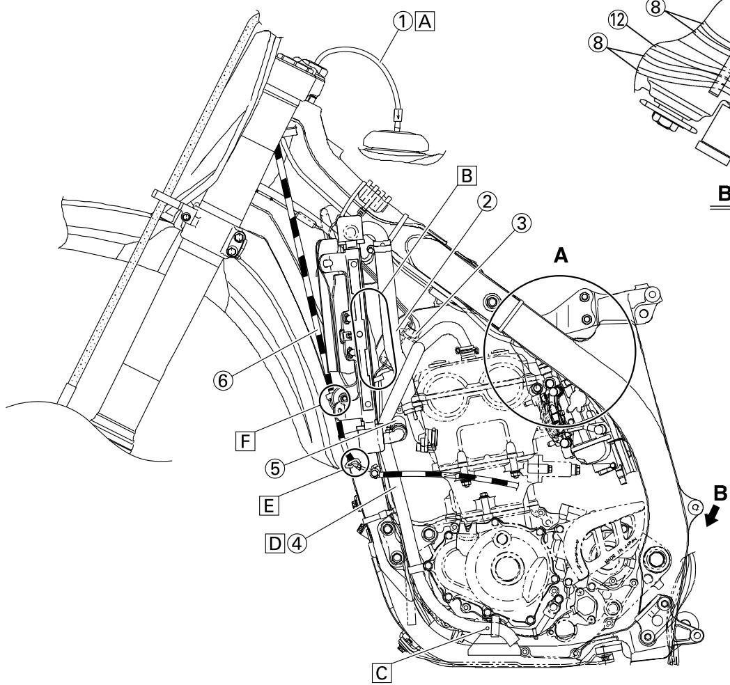 YAMAHA YZ250F-2007 - DIAGRAMMES DE LUBRIFICATION SCHMIERSYSTEM-SCHAUBILDER SCHEMI DI LUBRIFICAZIONE - 2