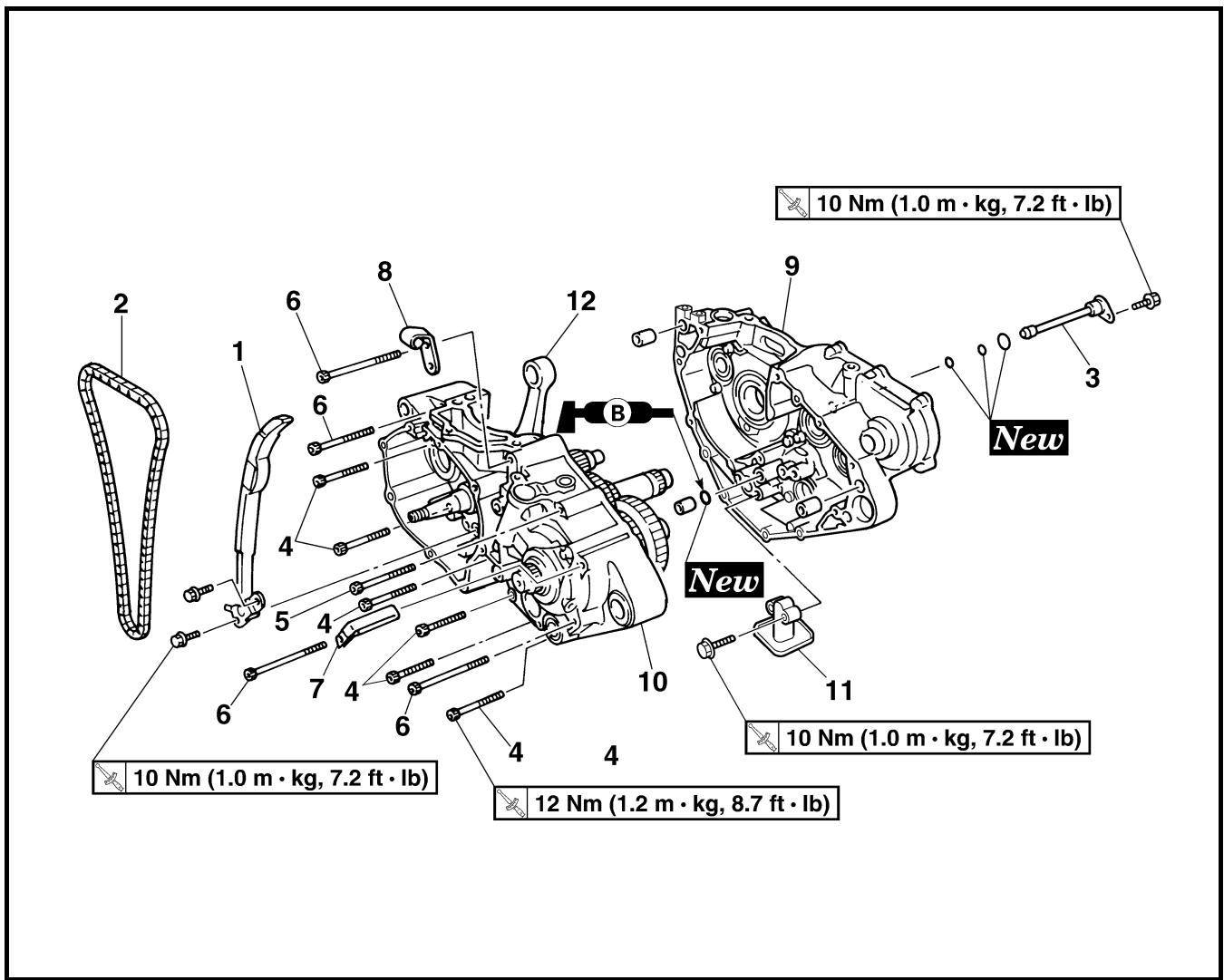 YAMAHA YZ250F-2007 - CRANKCASE AND CRANKSHAFT - 1