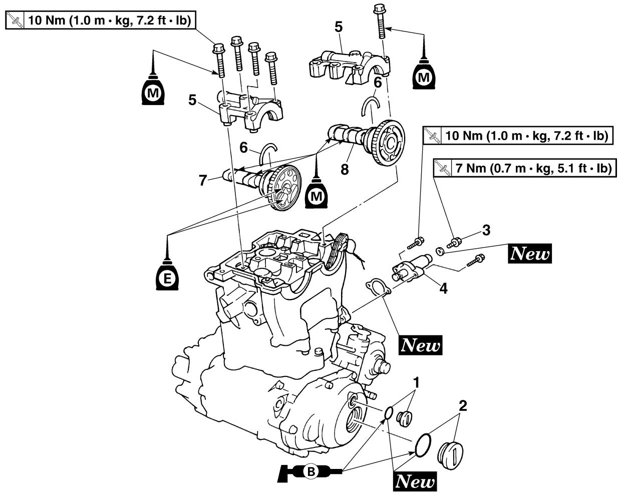 YAMAHA YZ250F-2007 - CAMSHAFTS - 1
