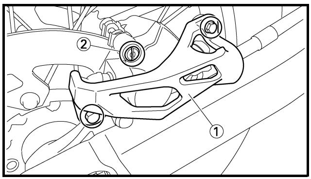 YAMAHA YZ250F-2007 - REAR BRAKE PAD INSPECTION AND REPLACEMENT - 2