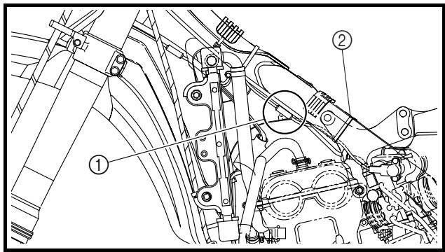 YAMAHA YZ250F-2007 - Installazione del carburatore - 5