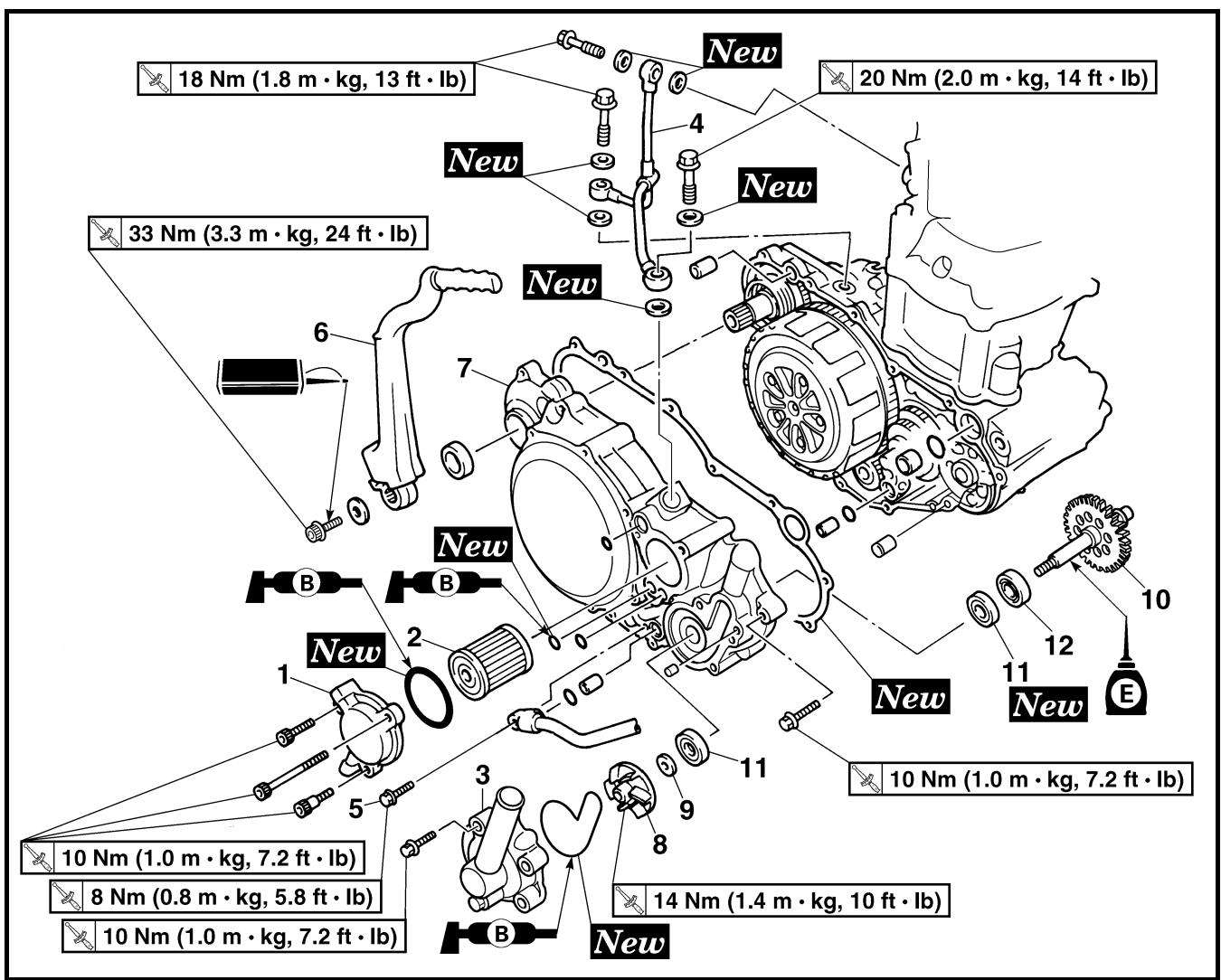 YAMAHA YZ250F-2007 - OIL FILTER ELEMENT, WATER PUMP AND RIGHT CRANKCASE COVER - 3