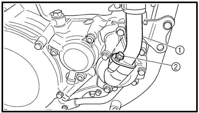 YAMAHA YZ450F - OIL FILTER, WATER PUMP AND CRANKCASE COVER (RIGHT) - 2